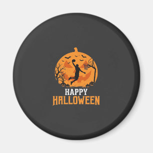 Basketbal Halloween Dunk Pompoen Ontwerp_1 Magneet