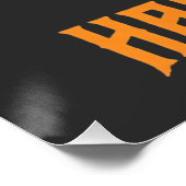 Basketbal Halloween Dunk Pompoen Ontwerp_1 Perfect Poster (Hoek)