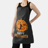 Basketbal Halloween Dunk Pompoen Ontwerp_1 Schort (Insitu)