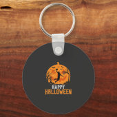 Basketbal Halloween Dunk Pompoen Ontwerp_1 Sleutelhanger (Voorkant)
