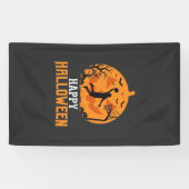 Basketbal Halloween Dunk Pompoen Ontwerp_1 Spandoek (Horizontaal)