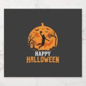 Basketbal Halloween Dunk Pompoen Ontwerp_1 Sparkling Wijnetiket (Enkel label)