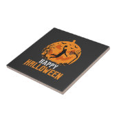 Basketbal Halloween Dunk Pompoen Ontwerp_1 Tegeltje (Zijkant)