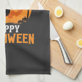 Basketbal Halloween Dunk Pompoen Ontwerp_1 Theedoek (Quarter Fold)