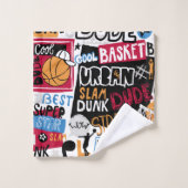 Basketbal Handdoekenset Bad Handdoek (Wasdoekje)