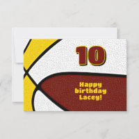 Basketbal Happy Birthday Maroon Gold Team Kleuren