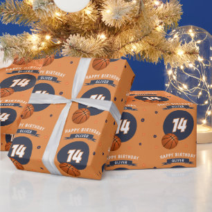 Basketbal Happy Birthday Sports Cadeaupapier