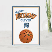 Basketbal Happy Birthday Sports Kaart (Voorkant)