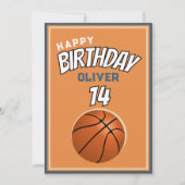 Basketbal Happy Birthday Sports Kaart (Voorkant)