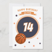 Basketbal Happy Birthday Sports Kaart (Voorkant)
