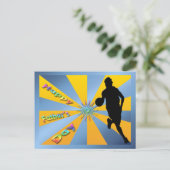 Basketbal - Happy Vaderdag Briefkaart (Staand voorkant)