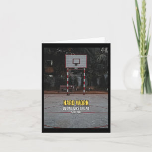 Basketbal Hard Werk Motivatie Quote  Kaart