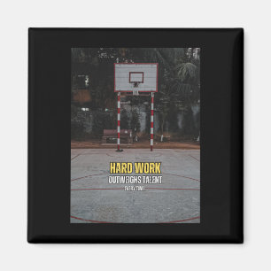 Basketbal Hard werken Motivatie Quote Magneet
