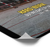 Basketbal Hard werken Motivatie Quote Poster (Hoek)