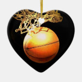 Basketbal hart kerst ornament (Voorkant)