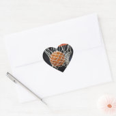 Basketbal hart Sticker (Envelop)