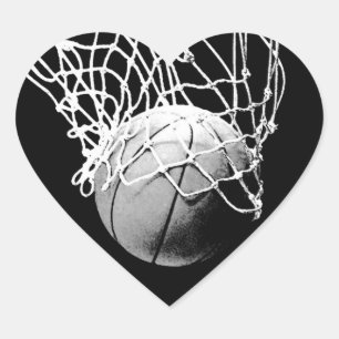 Basketbal hart Sticker