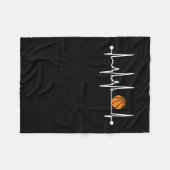 Basketbal hartslag 1 fleece deken (Voorkant (Horizontaal))