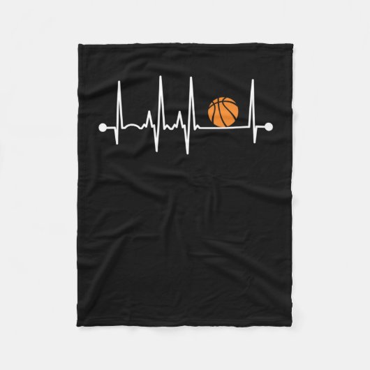 Basketbal hartslag 1 fleece deken (Voorkant)