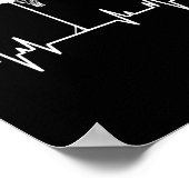 Basketbal hartslag 1 poster (Hoek)