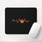 Basketbal Hartslag Ball 1 Muismat (Met muis)
