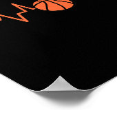 Basketbal Hartslag Ball 1 Poster (Hoek)