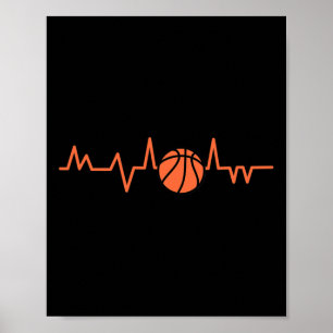 Basketbal Hartslag Ball 1 Poster