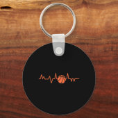 Basketbal Hartslag Ball 1 Sleutelhanger (Voorkant)