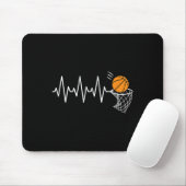Basketbal Hartslag Basketbal Lover Muismat (Met muis)