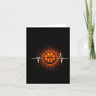 Basketbal Hartslag – Liefde Voor De Game T-shirt  Kaart