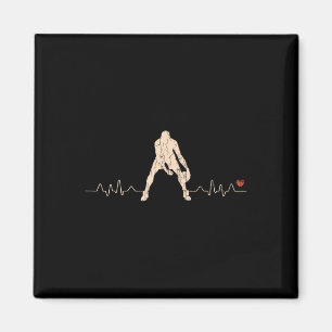 Basketbal Hartslag Speler Gift 1 Magneet
