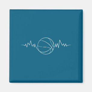 Basketbal Hartslag Streetball Basketbalspeler Magneet