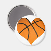 Basketbal hartvorm magneet (Voorkant / Achterkant)