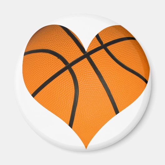 Basketbal hartvorm magneet (Voorkant)