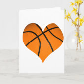 Basketbal hartvormig kaart (Gele Bloem)