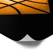 Basketbal Heart Design Grappig cadeau voor Valenti Poster (Hoek)