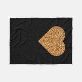 Basketbal Heart Love Design Fleece Deken (Voorkant (Horizontaal))