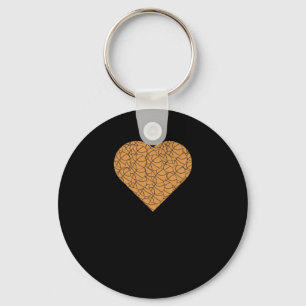 Basketbal Heart Love Design Sleutelhanger