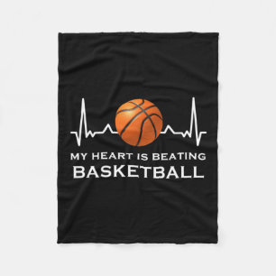 Basketbal Heartbeat 10 Fleece Deken