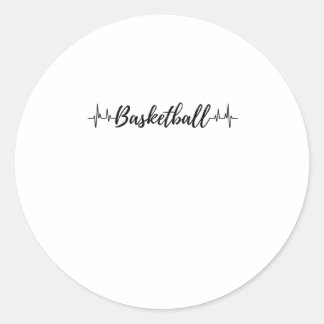 Basketbal Heartbeat 11 Ronde Sticker