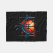 Basketbal Heartbeat 8 Fleece Deken (Voorkant (Horizontaal))