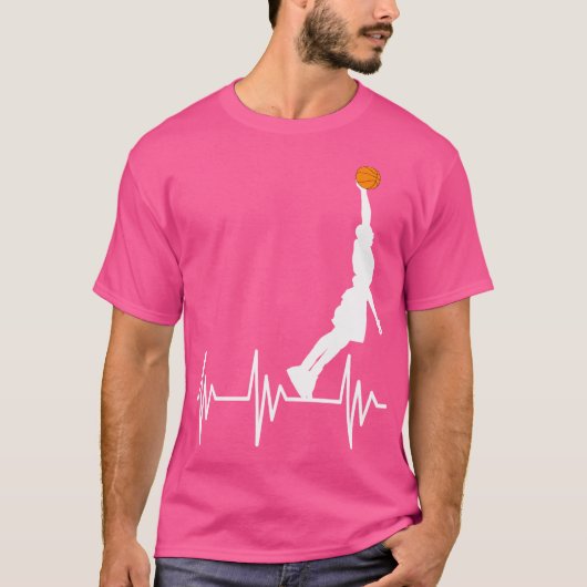 Basketbal Heartbeat Dunk Graphic Mannen Dames Kind T-shirt (Voorkant)