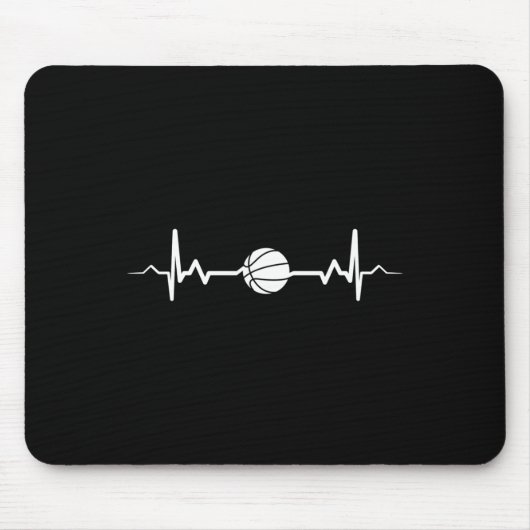Basketbal Heartbeat Gift Idee 1 Muismat (Voorkant)
