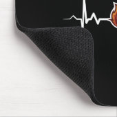 Basketbal Heartbeat Gift Idee Muismat (Hoek)