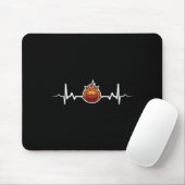 Basketbal Heartbeat Gift Idee Muismat (Met muis)