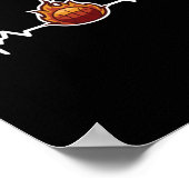 Basketbal Heartbeat Gift Idee Poster (Hoek)