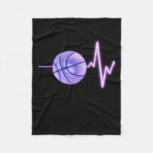 Basketbal Heartbeat - Nieuwste Grappige Basketbal Fleece Deken