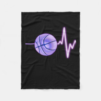 Basketbal Heartbeat - Nieuwste Grappige Basketbal Fleece Deken