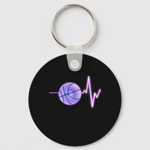 Basketbal Heartbeat - Nieuwste Grappige Basketbal Sleutelhanger