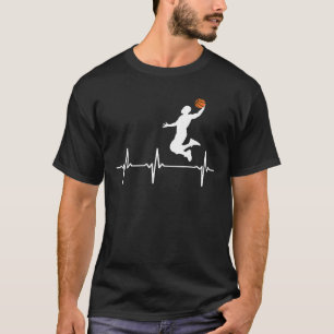 Basketbal Heartbeat Shirten voor mannen en jongens T-shirt